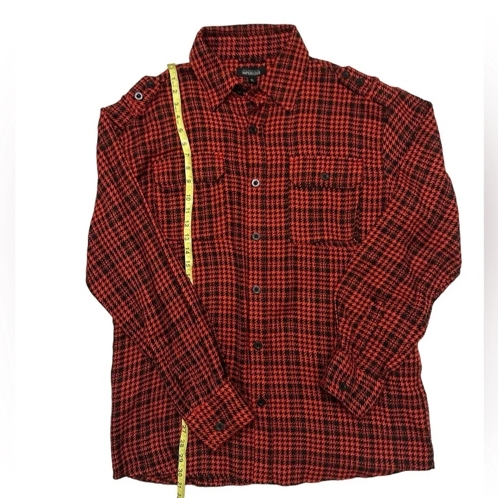 Imperious Delftrading INC. Red Men Angel Wing Button Up Down Shirt  size XL